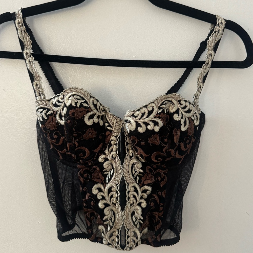 Embroidered Bustier 36B